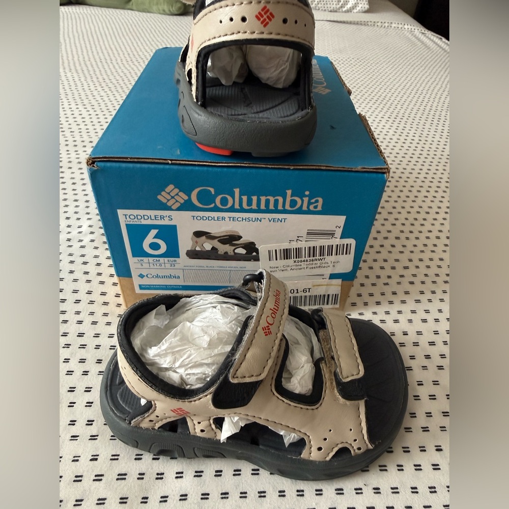 Columbia Toddler Sandals - Black and Cream